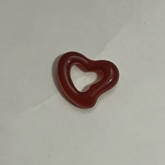 Tiffany & Co. Elsa Peretti Red Carnelian Carved Open Small - Picture 2 of 4